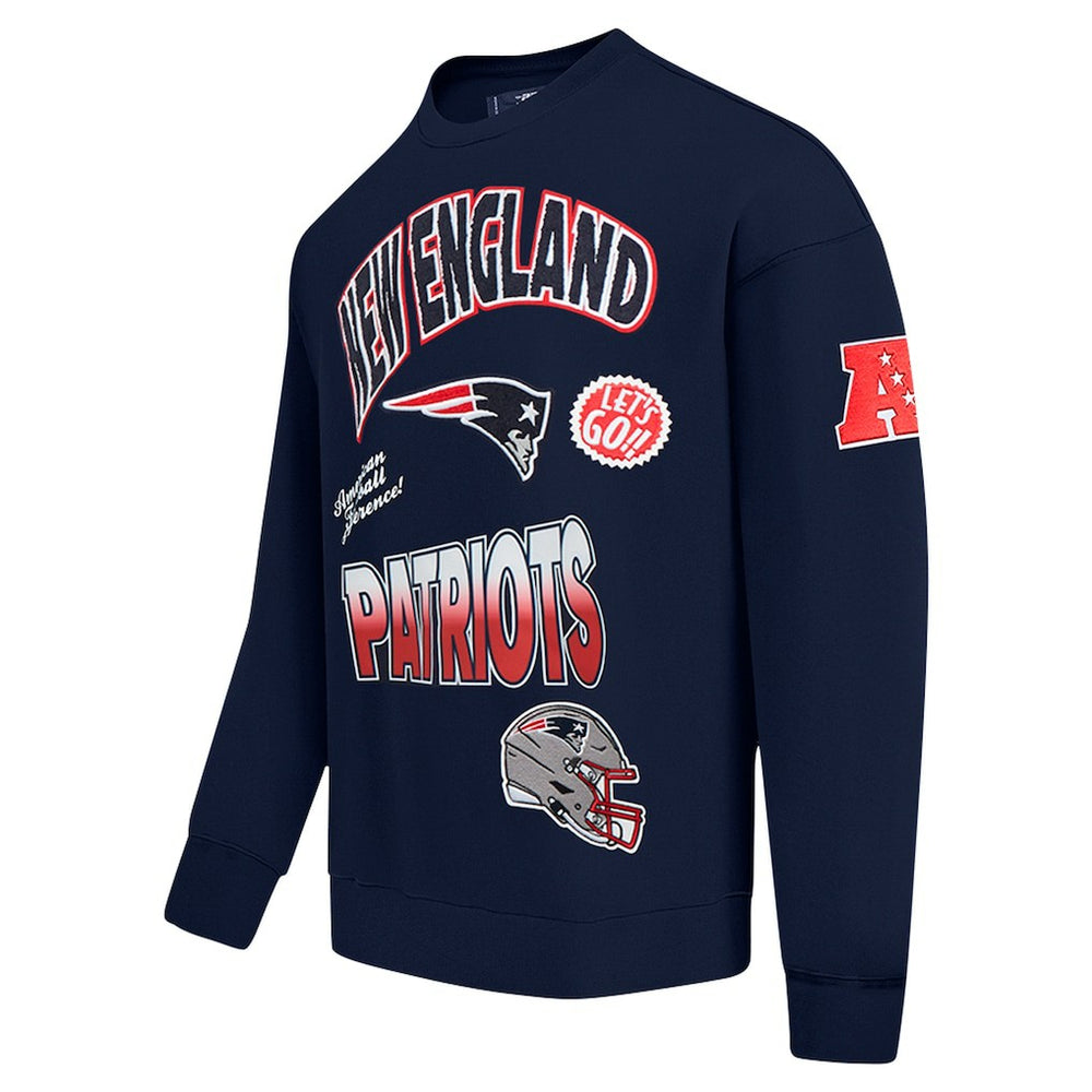 NFL New England Patriots Pro Standard Turn It Up Drop Shoulder Pullover Sweatshirt