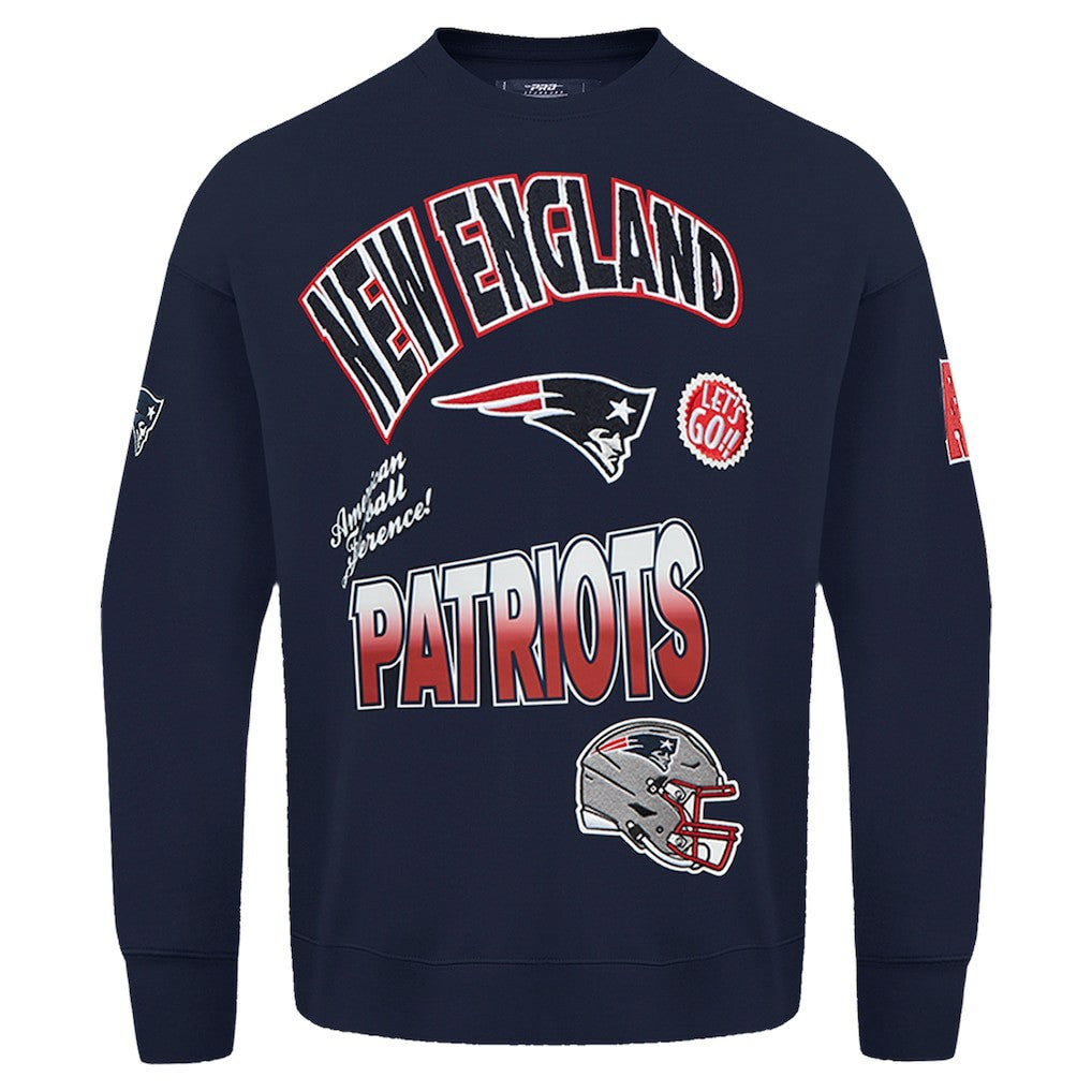 NFL New England Patriots Pro Standard Turn It Up Drop Shoulder Pullover Sweatshirt
