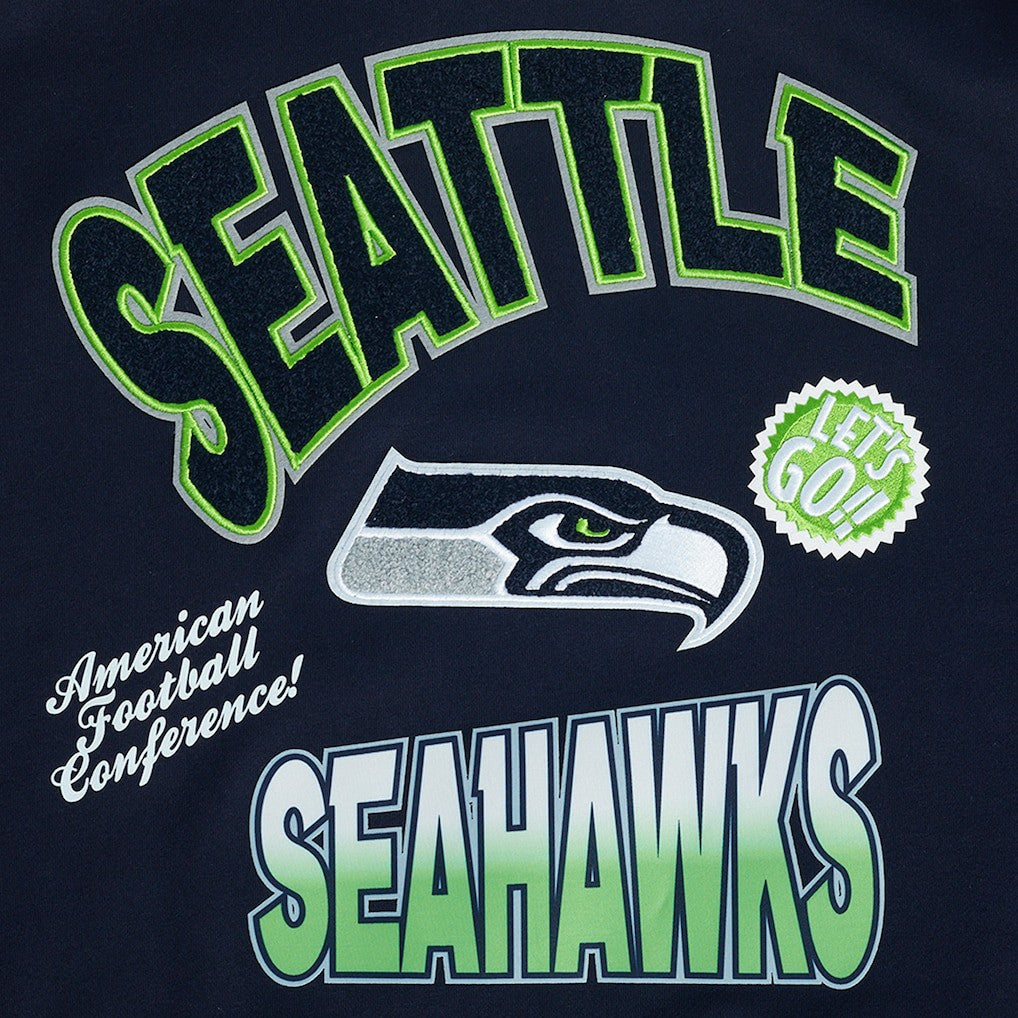 NFL Seattle Seahawks Pro Standard Turn It Up Drop Shoulder Pullover Sweatshirt
