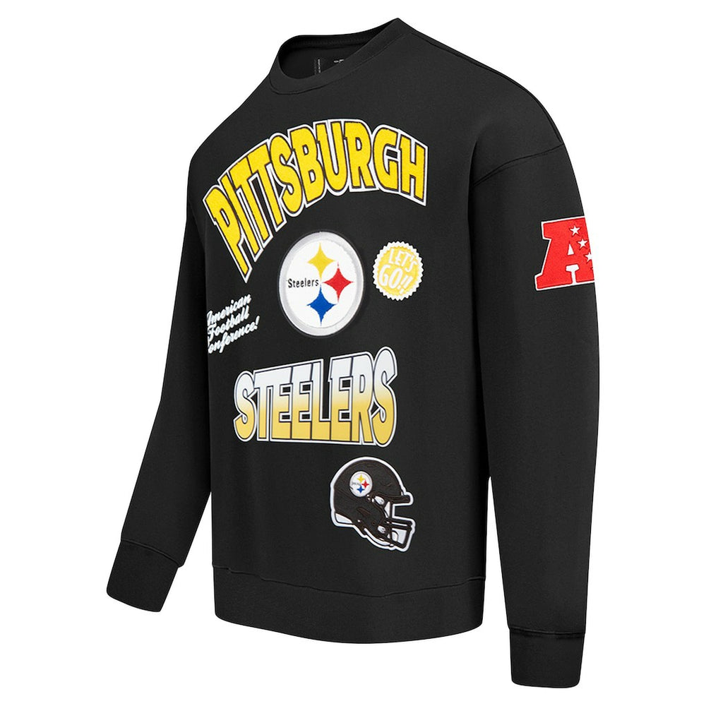 NFL Pittsburgh Steelers Pro Standard Turn It Up Drop Shoulder Pullover Sweatshirt