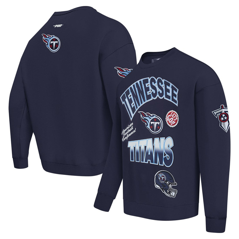 NFL Tennessee Titans Pro Standard Turn It Up Drop Shoulder Pullover Sweatshirt