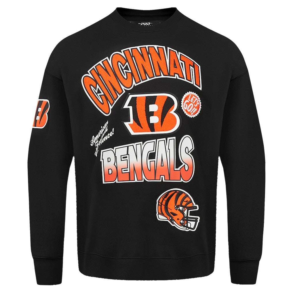 NFL Cincinnati Bengals Pro Standard Turn It Up Drop Shoulder Pullover Sweatshirt