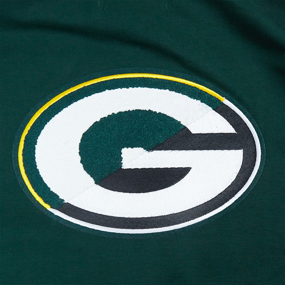 NFL Green Bay Packers Pro Standard Split Logo Double Knit Full-Zip Hoodie