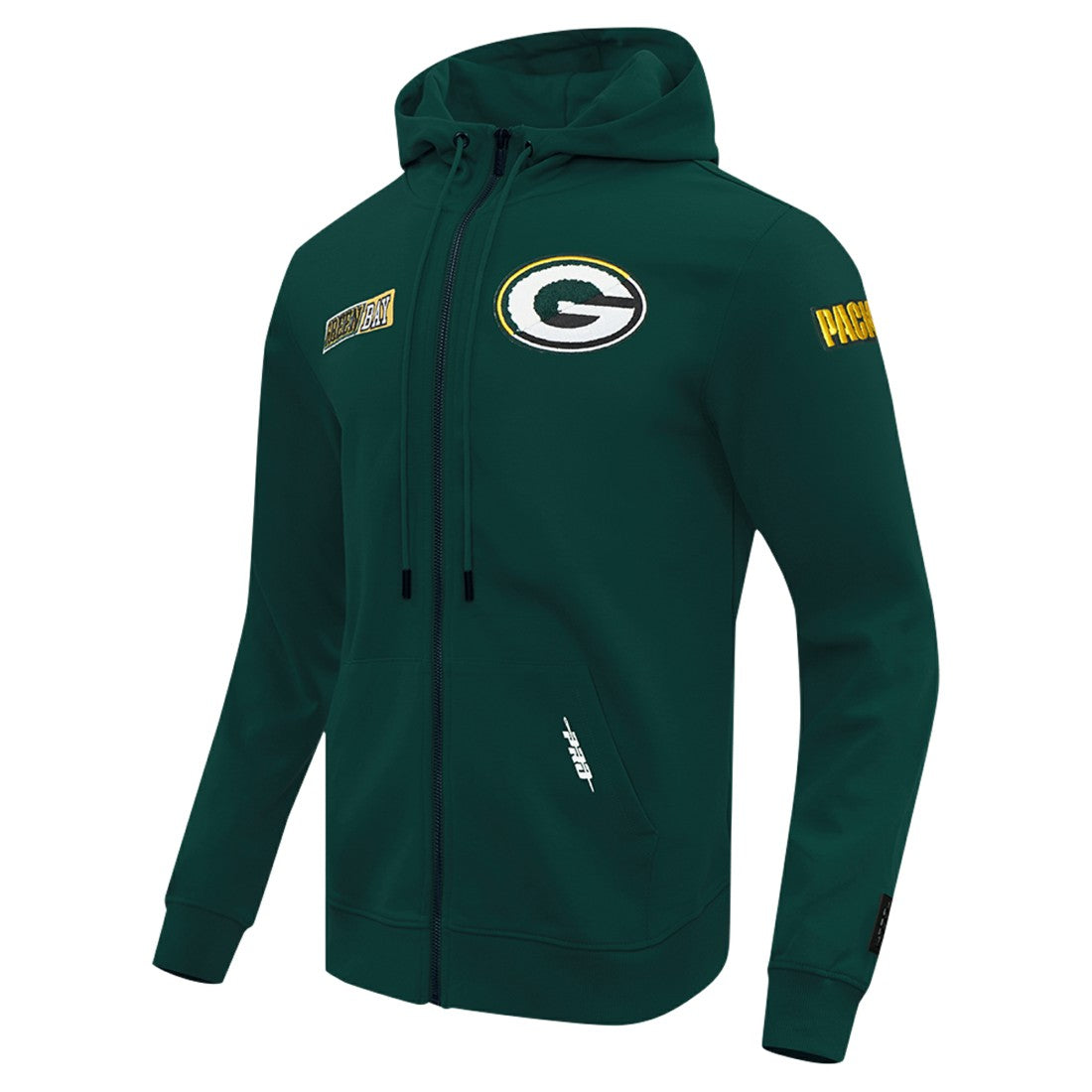 NFL Green Bay Packers Pro Standard Split Logo Double Knit Full-Zip Hoodie