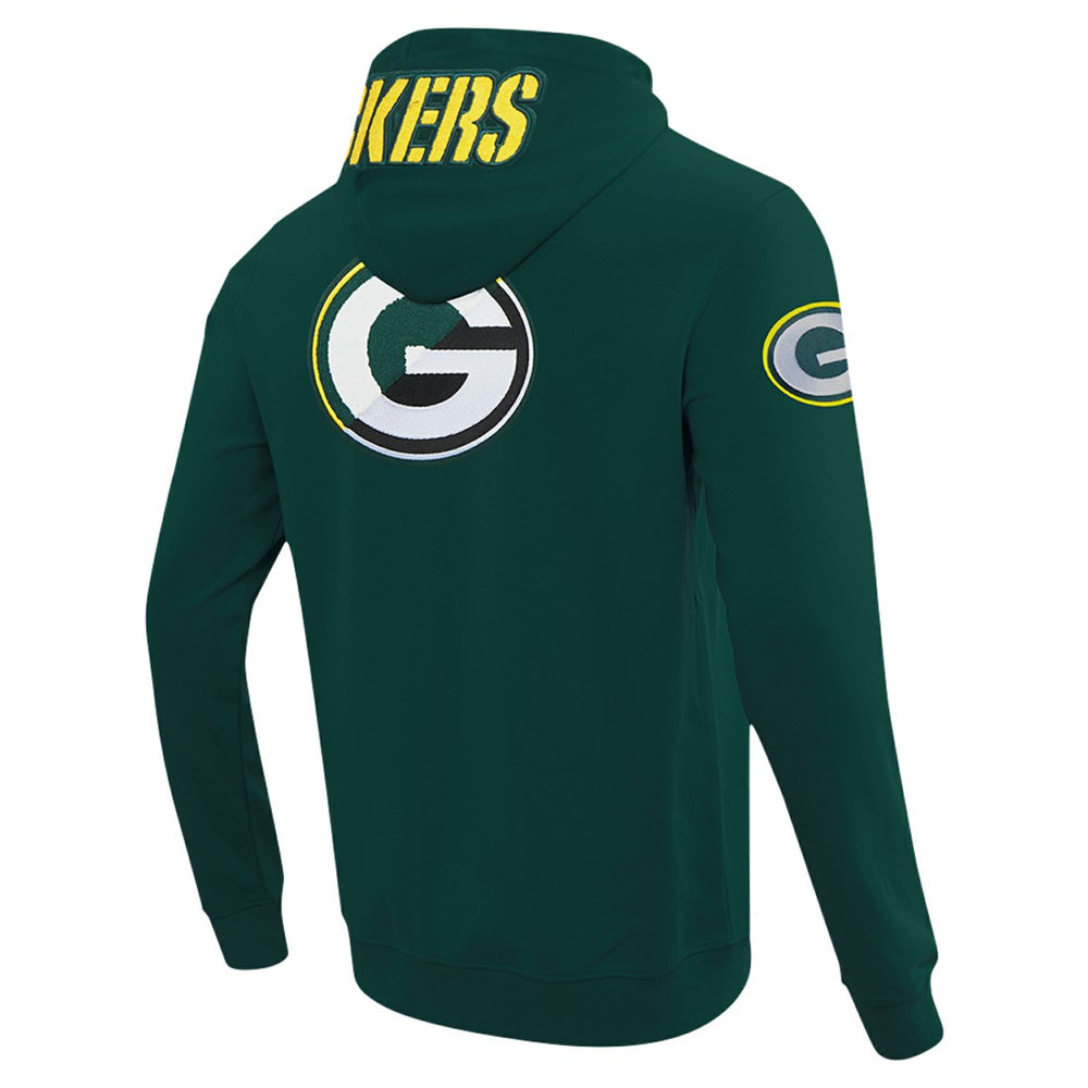 NFL Green Bay Packers Pro Standard Split Logo Double Knit Full-Zip Hoodie