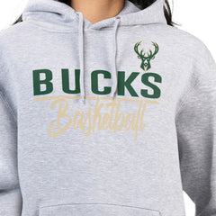 Milwaukee Bucks G-III 4Her by Carl Banks Women's Graphics Fleece Pullover Hoodie - Heather Gray outlet