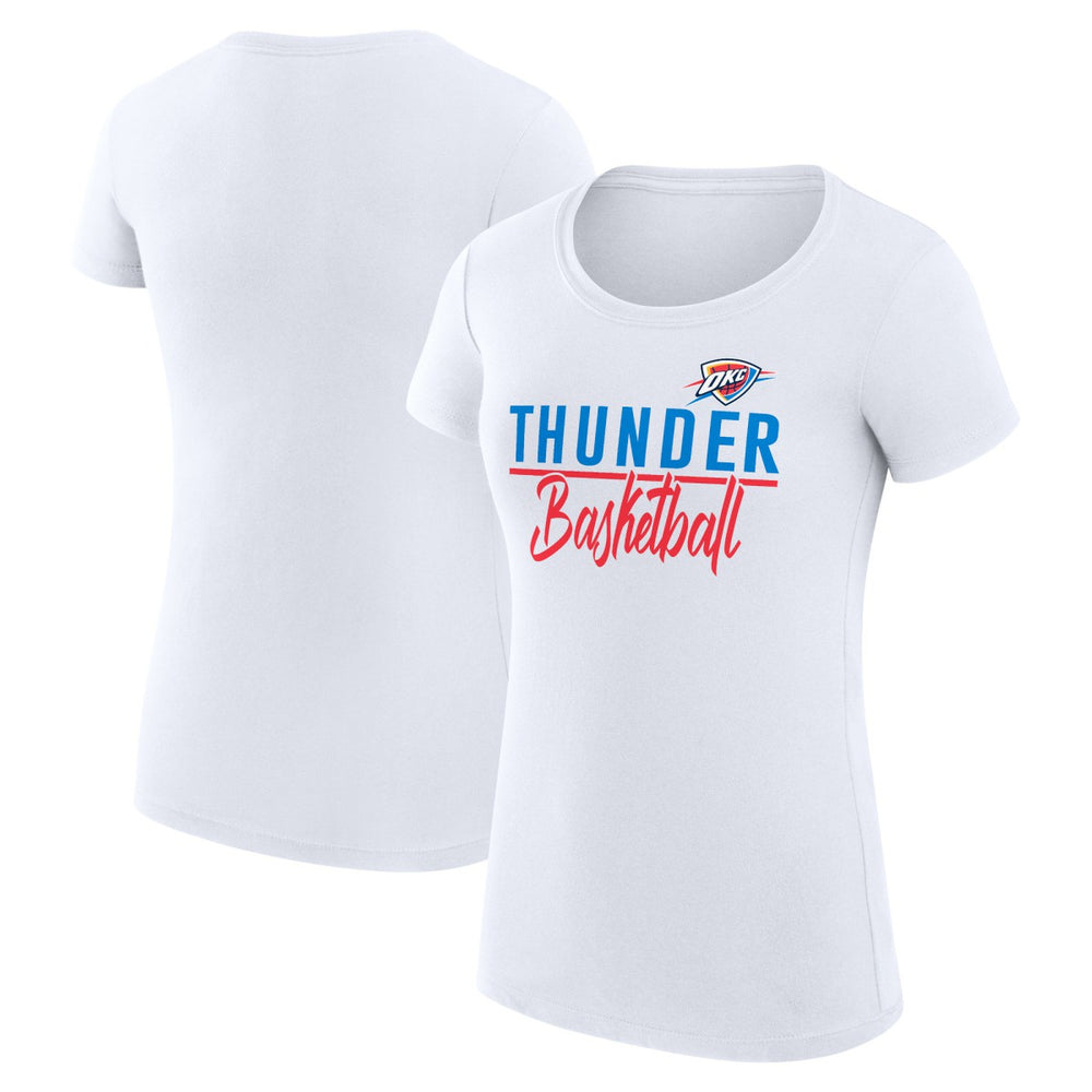 Oklahoma City Thunder G-III 4Her by Carl Banks Women's Super-Slim Fit Lightweight Team Sport V-Neck T-Shirt - White outlet