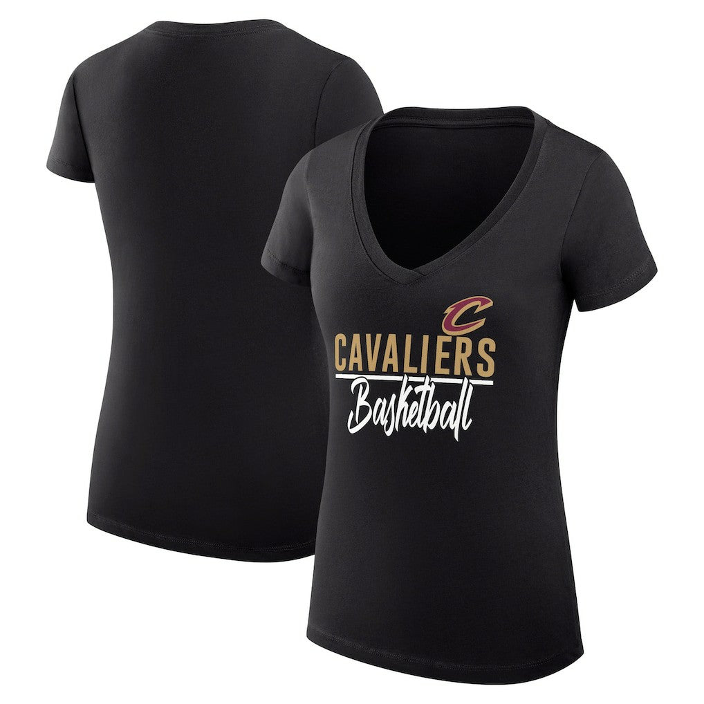 Cleveland Cavaliers G-III 4Her by Carl Banks Women's Super-Slim Fit Lightweight Team Sport V-Neck T-Shirt sale - Black shop