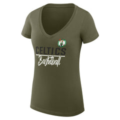 Boston Celtics G-III 4Her by Carl Banks Women's Super-Slim Fit Lightweight Team Sport V-Neck T-Shirt - Green discount