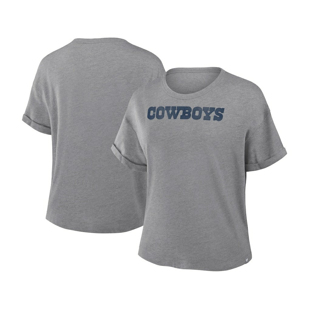 NFL Dallas Cowboys Women's Swing Pass Tri-Blend Boxy T-Shirt