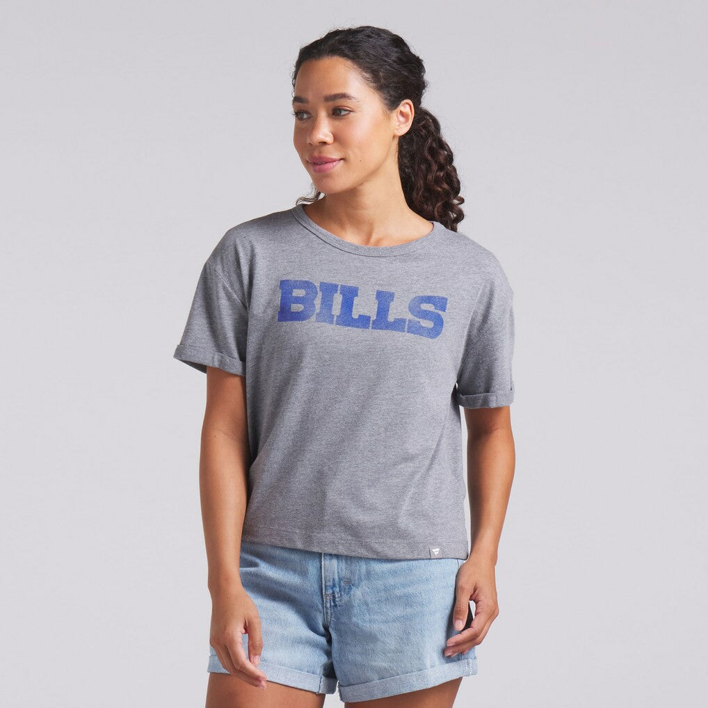 NFL Buffalo Bills Women's Swing Pass Tri-Blend Boxy T-Shirt