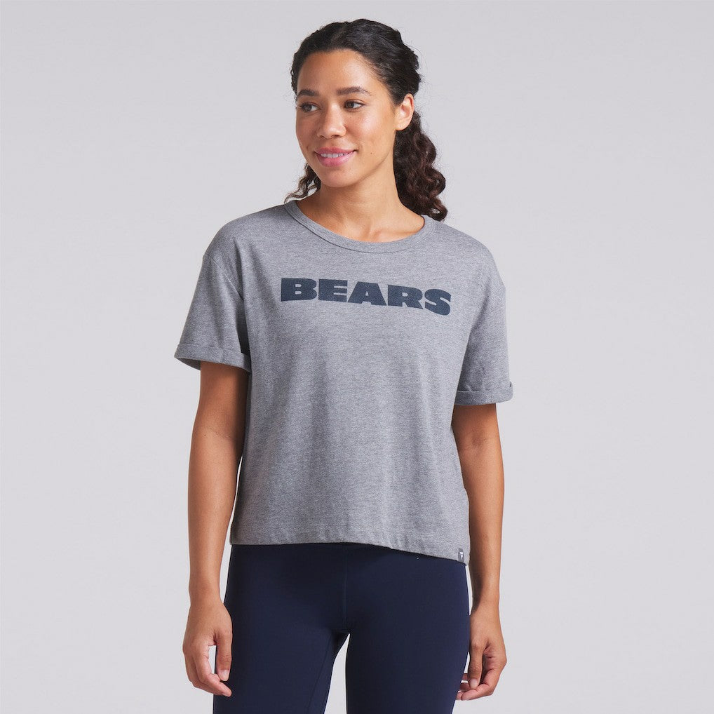 NFL Chicago Bears Women's Swing Pass Tri-Blend Boxy T-Shirt