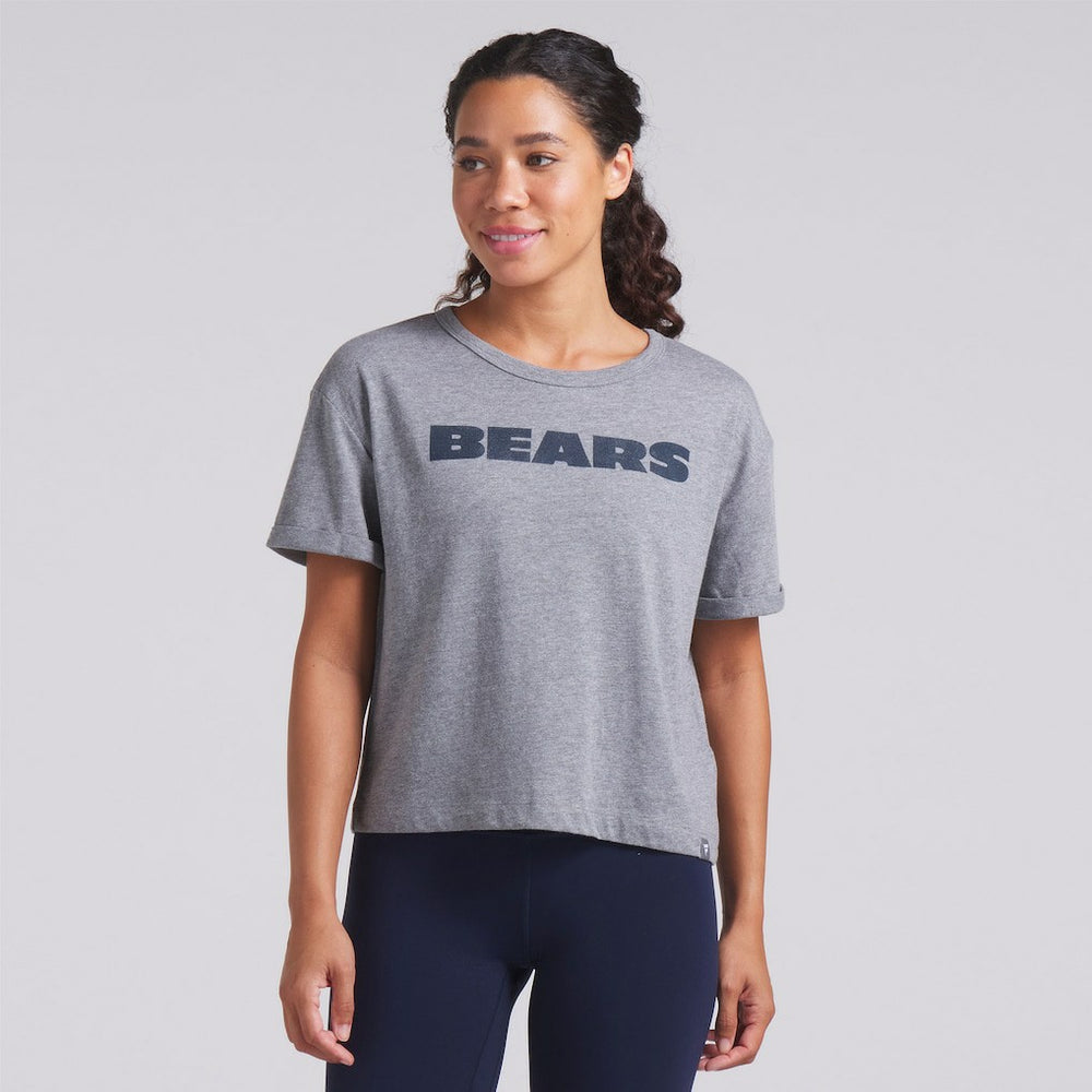 NFL Chicago Bears Women's Swing Pass Tri-Blend Boxy T-Shirt
