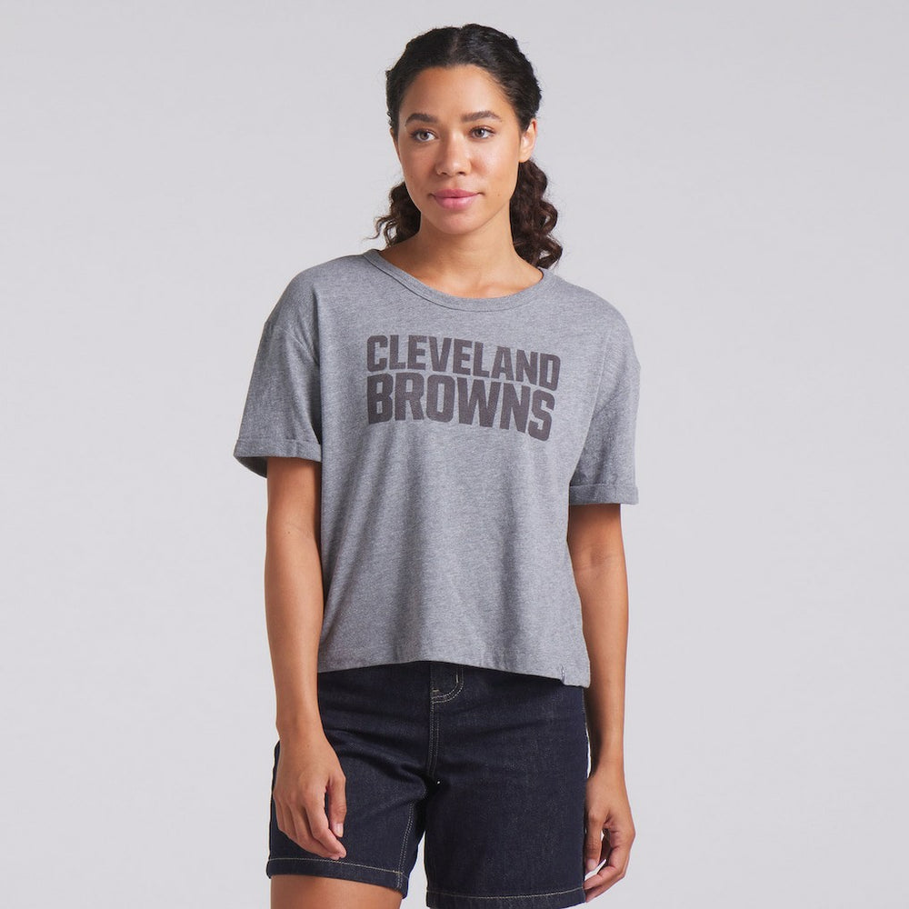 NFL Cleveland Browns Women's Swing Pass Tri-Blend Boxy T-Shirt
