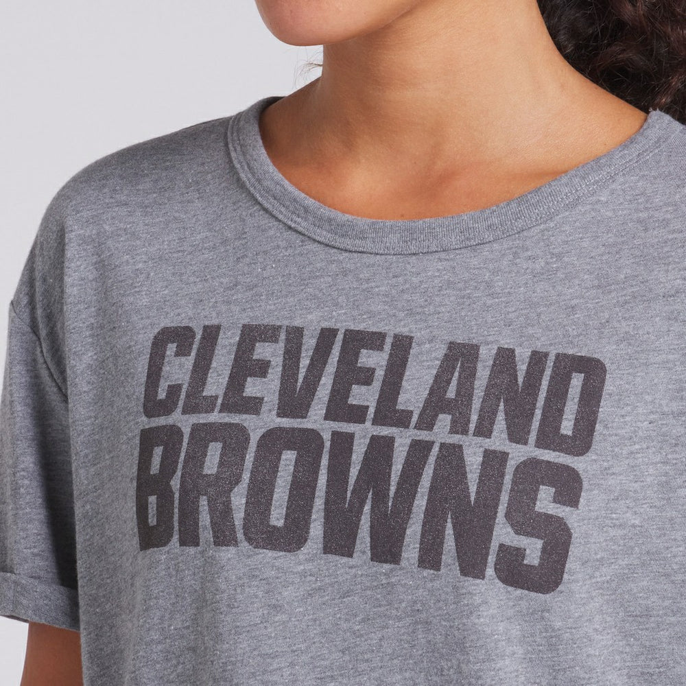 NFL Cleveland Browns Women's Swing Pass Tri-Blend Boxy T-Shirt