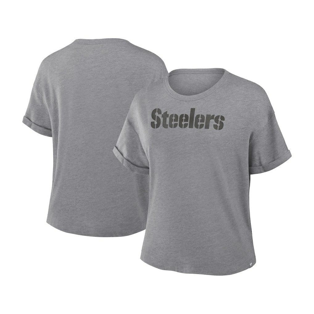 NFL Pittsburgh Steelers Women's Swing Pass Tri-Blend Boxy T-Shirt
