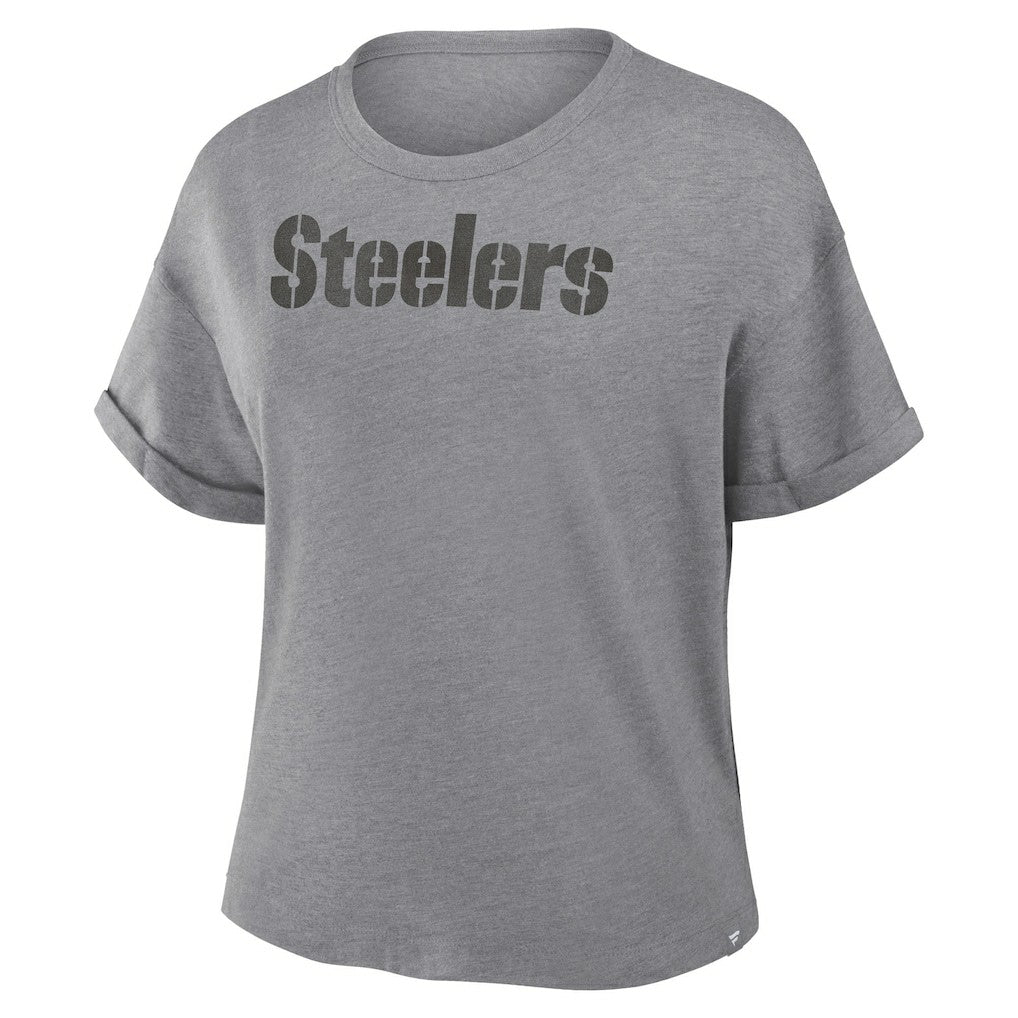 NFL Pittsburgh Steelers Women's Swing Pass Tri-Blend Boxy T-Shirt