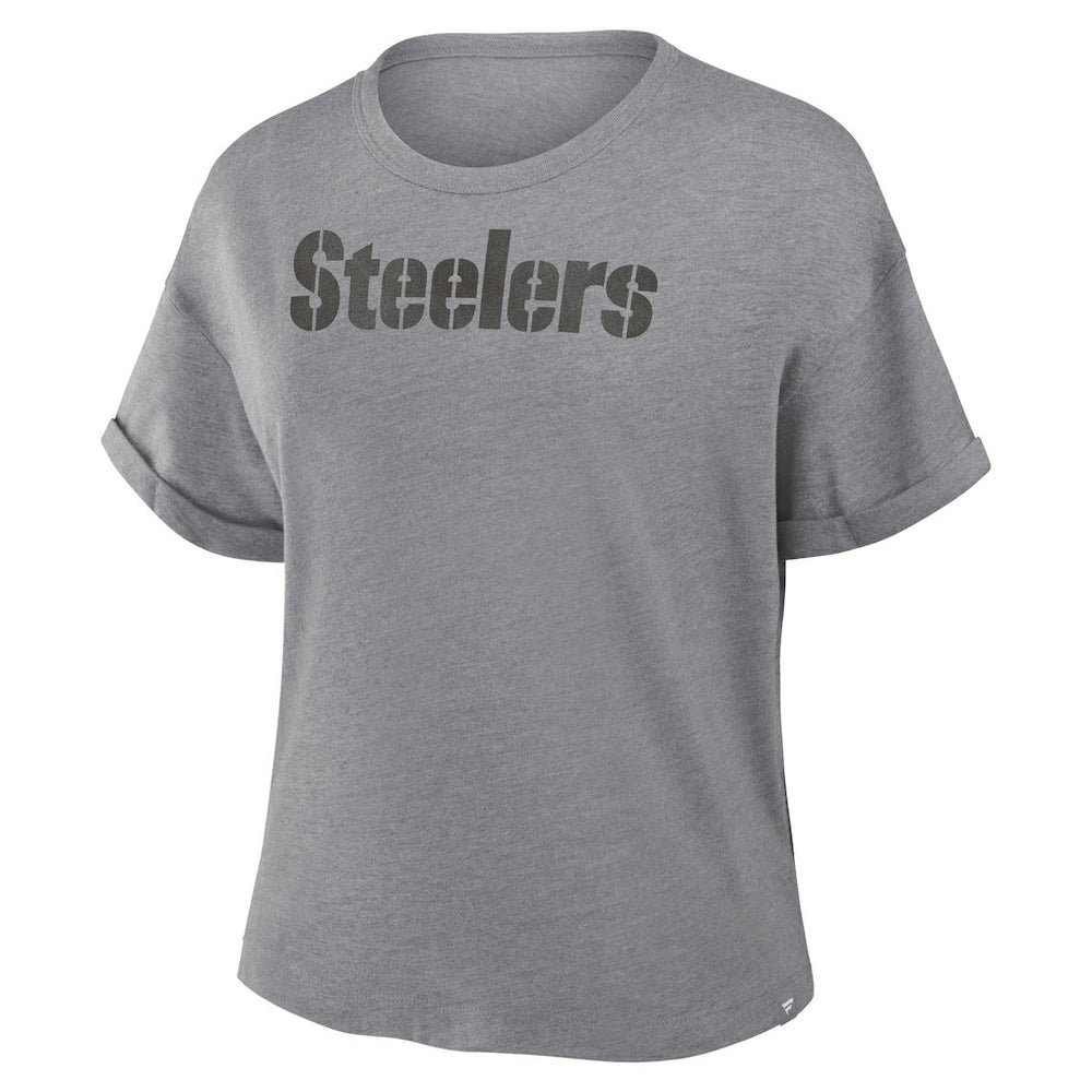 NFL Pittsburgh Steelers Women's Swing Pass Tri-Blend Boxy T-Shirt