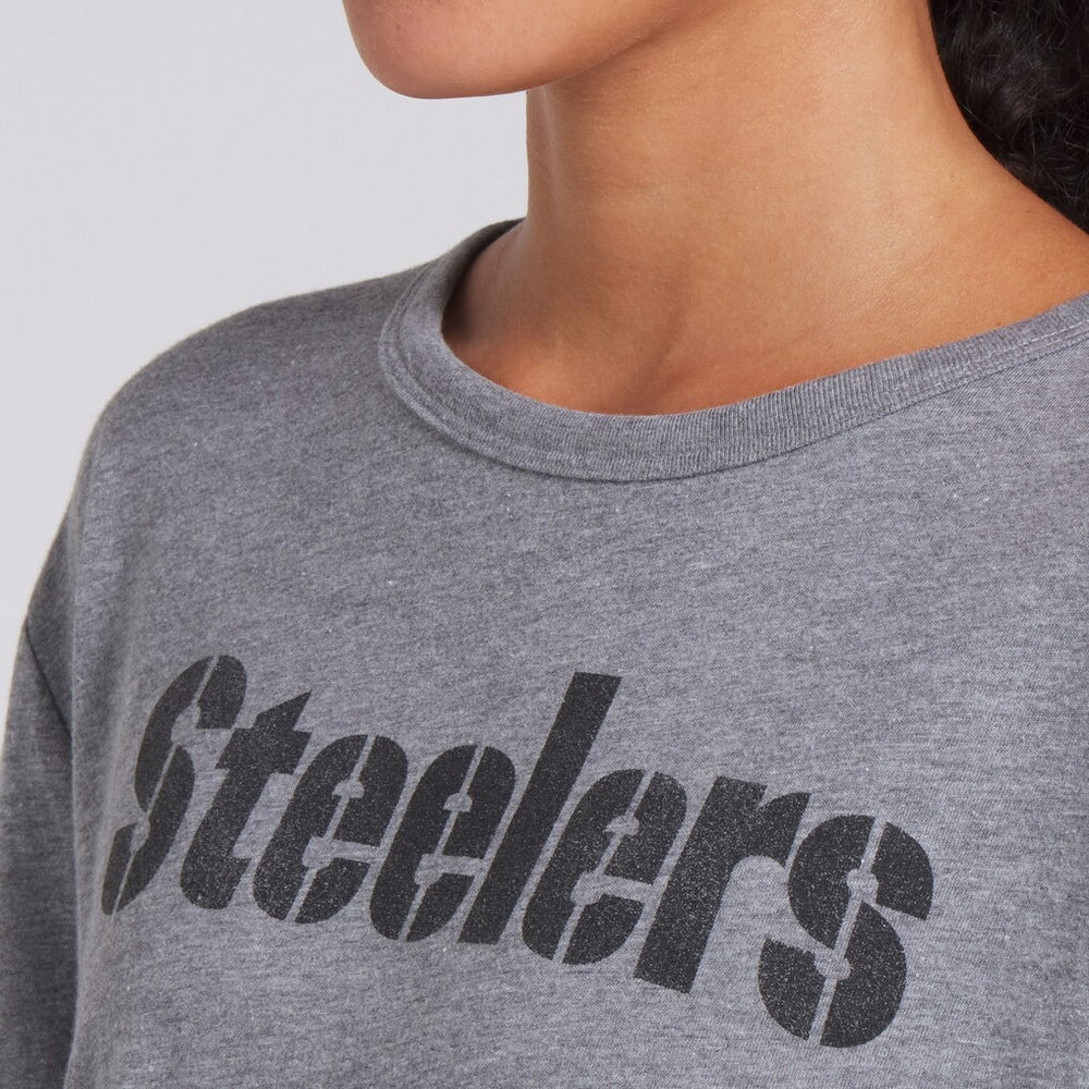 NFL Pittsburgh Steelers Women's Swing Pass Tri-Blend Boxy T-Shirt