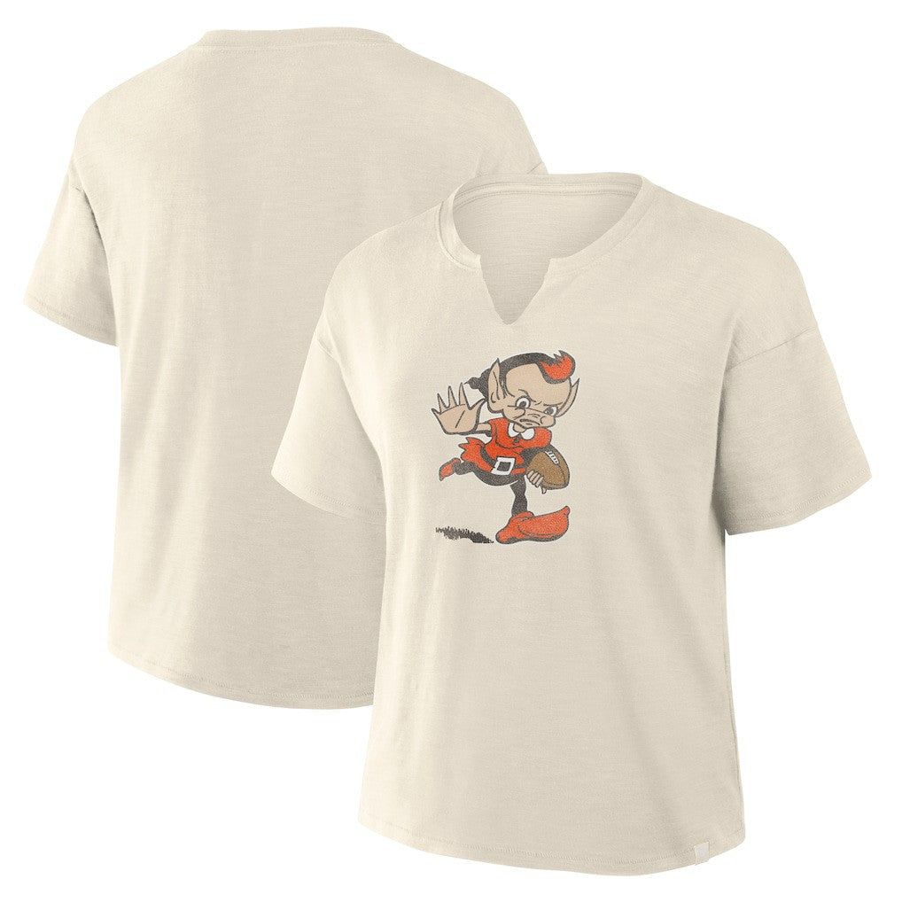 NFL Cleveland Browns Women's Trick Play Slub Boxy T-Shirt