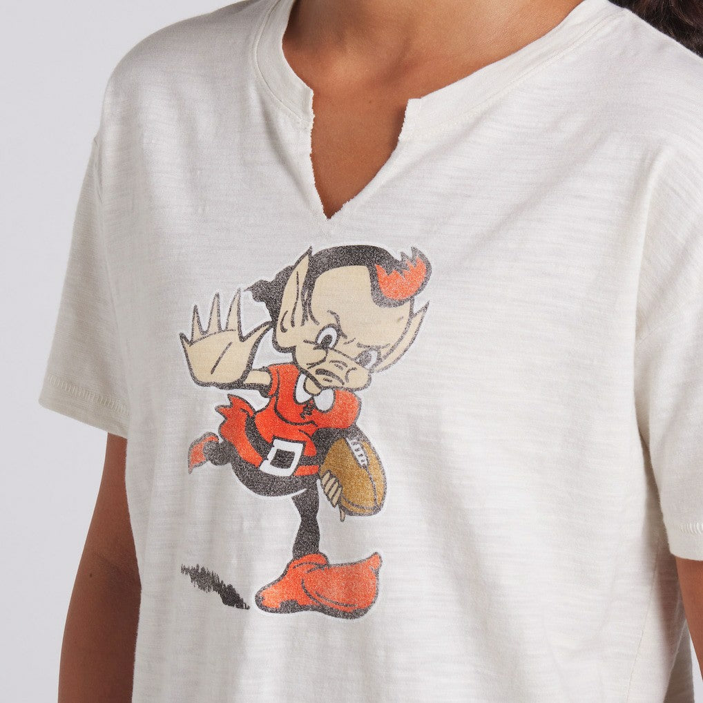 NFL Cleveland Browns Women's Trick Play Slub Boxy T-Shirt