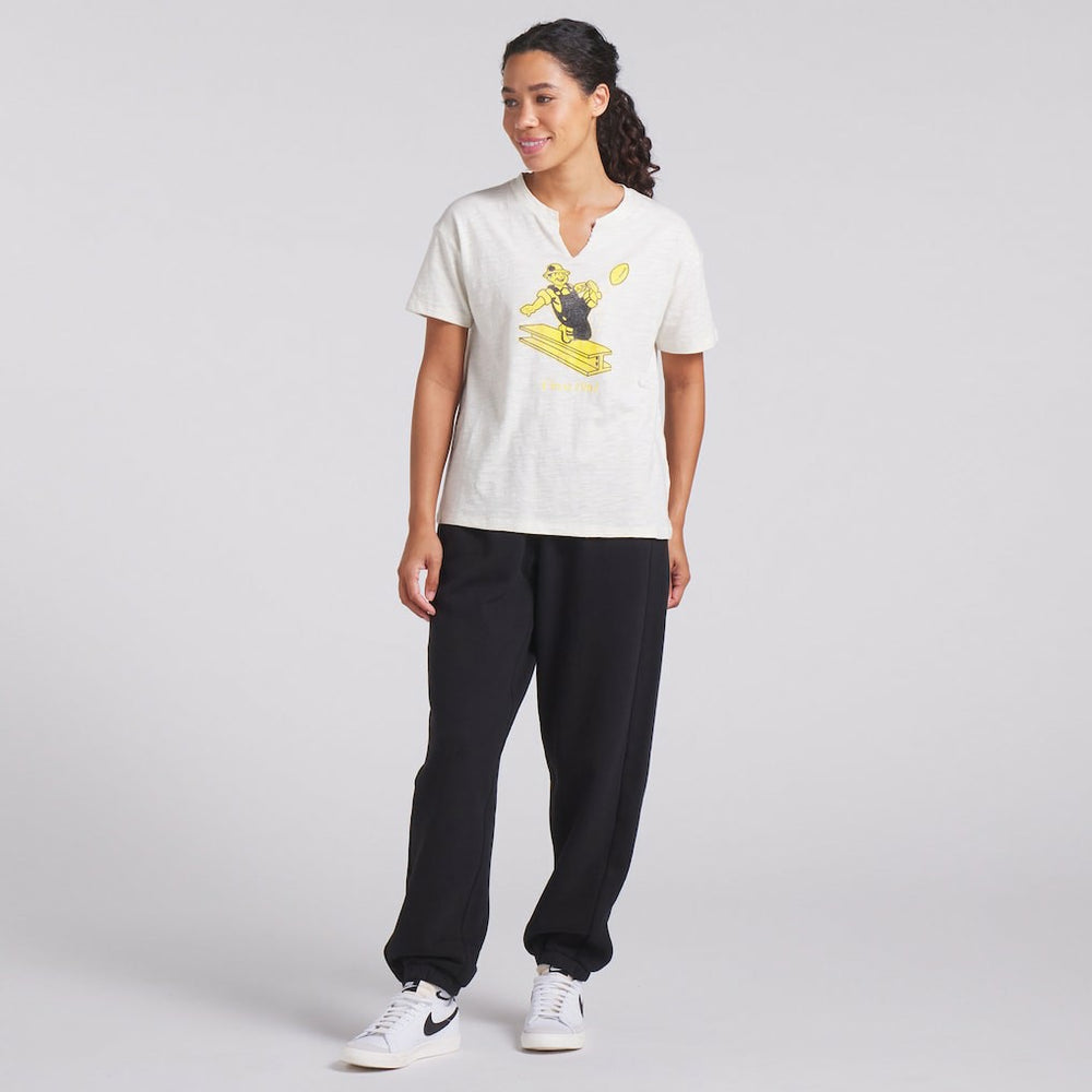 NFL Pittsburgh Steelers Women's Trick Play Slub Boxy T-Shirt