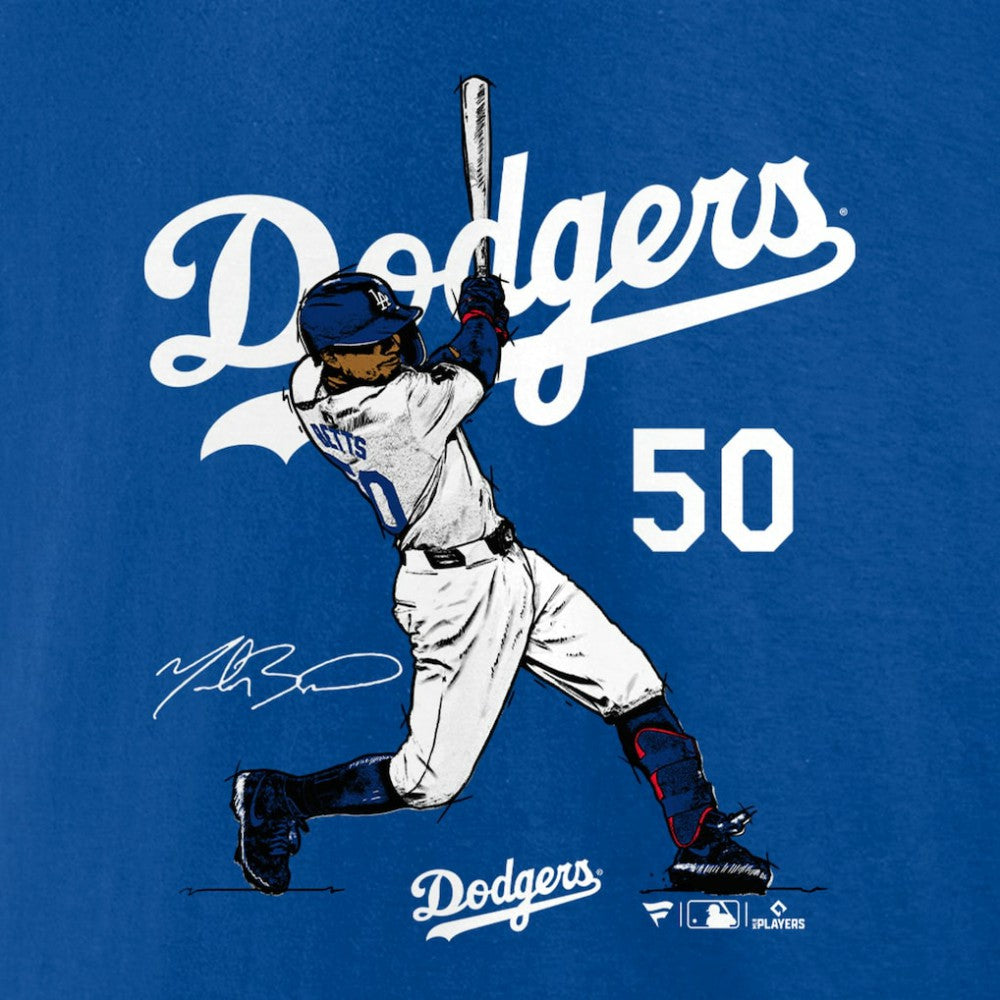 Mookie Betts Los Angeles Dodgers Player Swing T-Shirt - Royal