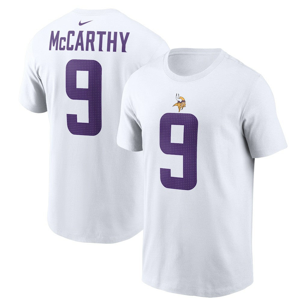 NFL Minnesota Vikings J.J. McCarthy  Player Name & Number T-Shirt