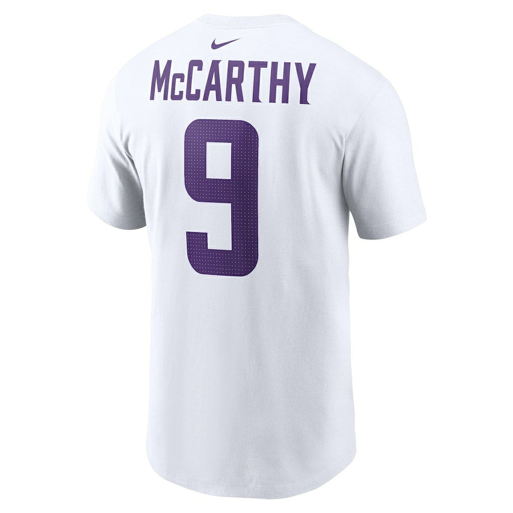 NFL Minnesota Vikings J.J. McCarthy  Player Name & Number T-Shirt