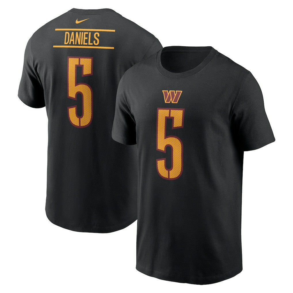 NFL Washington Commanders Jayden Daniels  Player Name & Number T-Shirt