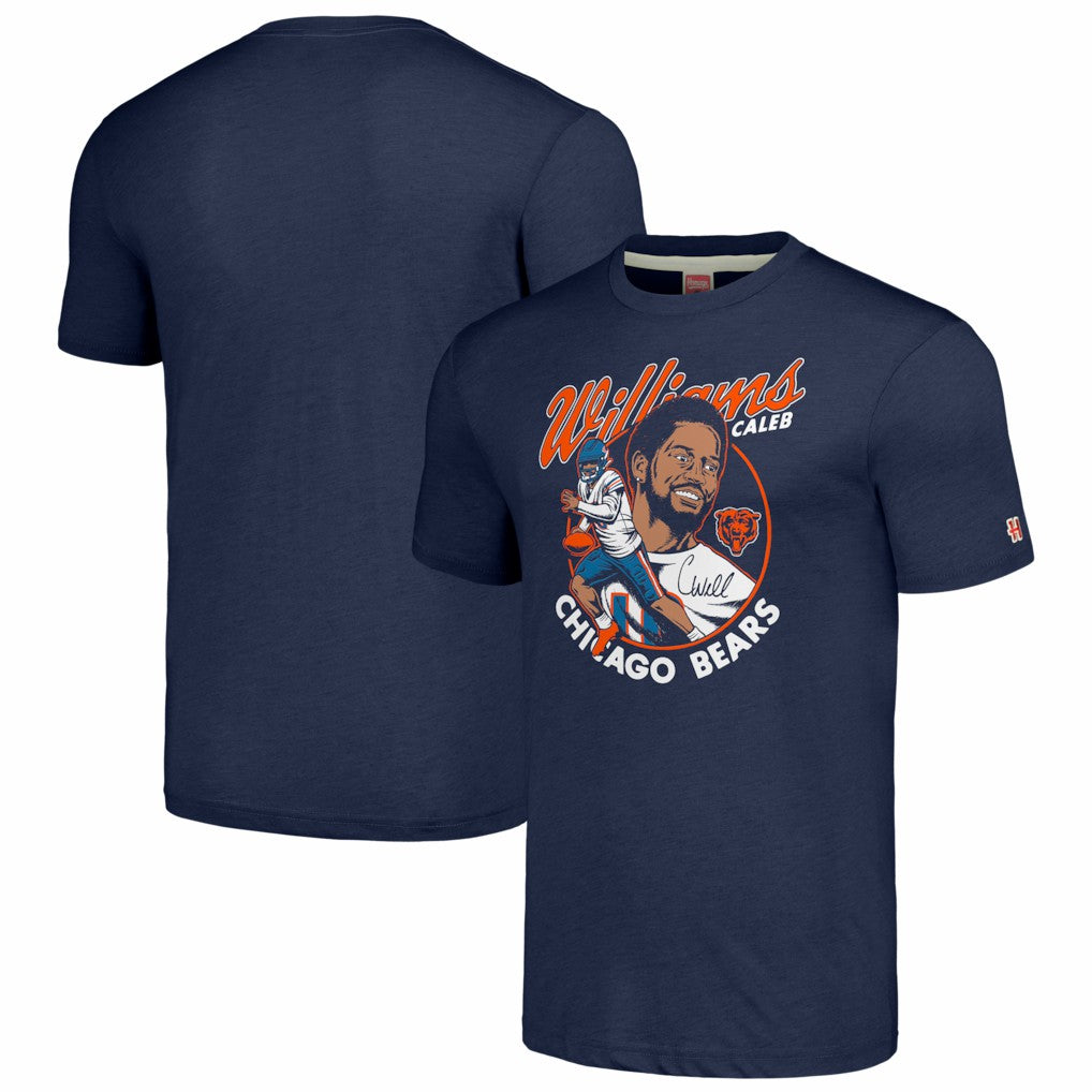 NFL Chicago Bears Caleb Williams  Homage Unisex Caricature Player Tri-Blend T-Shirt