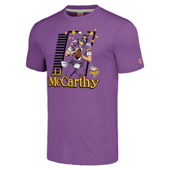 NFL Minnesota Vikings J.J. McCarthy  Homage Unisex Caricature Player Tri-Blend T-Shirt
