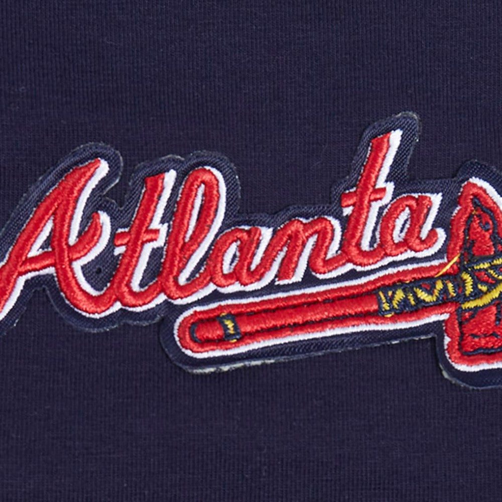Atlanta Braves Pro Standard Women's Rhinestone Slim Fit T-Shirt - Navy