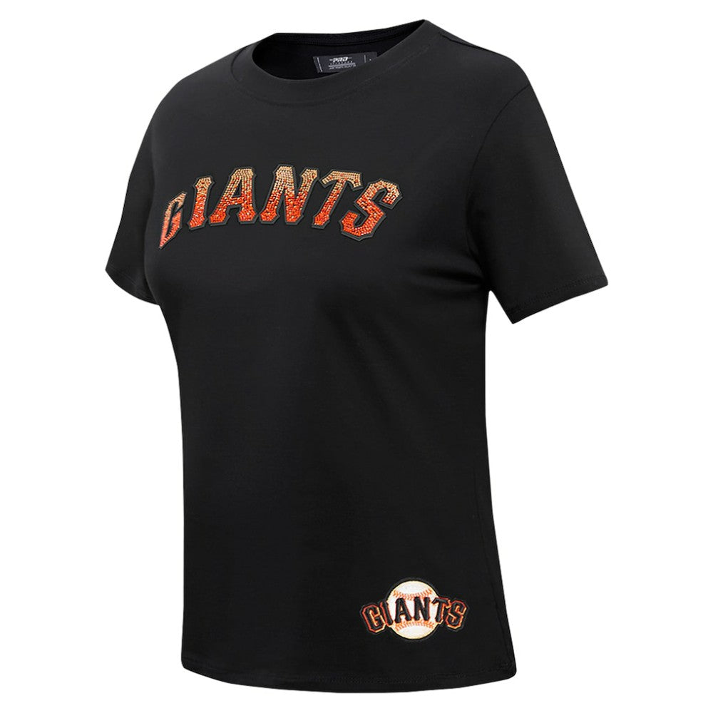 San Francisco Giants Pro Standard Women's Rhinestone Slim Fit T-Shirt - Black