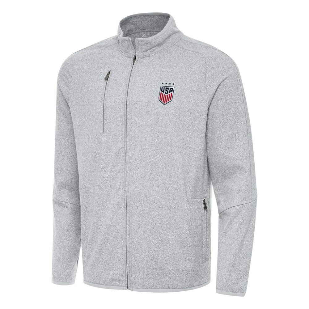 USWNT Antigua Hold-Up Tri-Blend Full-Zip Jacket / Soccer Outlet