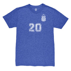 Alexis Mac Allister Argentina National Team 1863FC Retro Name & Number Tri-Blend T-Shirt / Soccer Sale