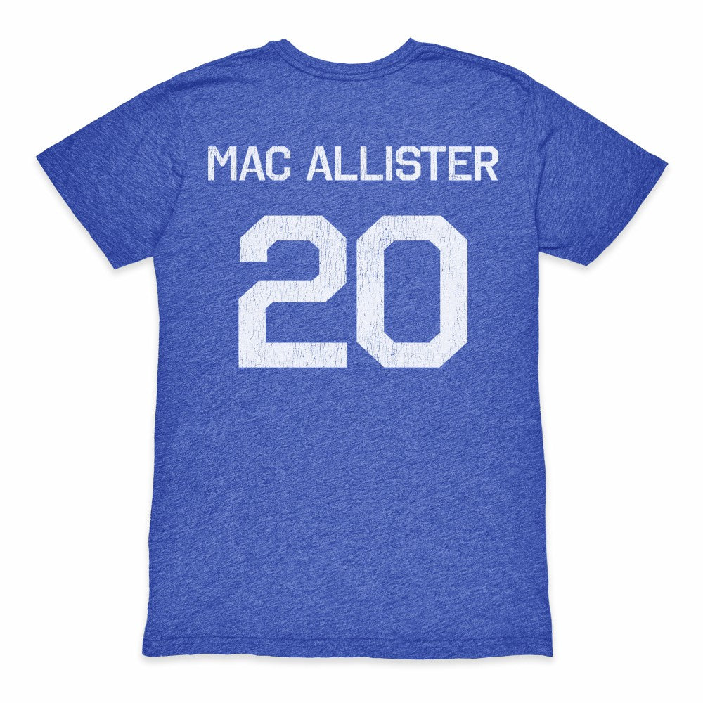 Alexis Mac Allister Argentina National Team 1863FC Retro Name & Number Tri-Blend T-Shirt / Soccer Sale
