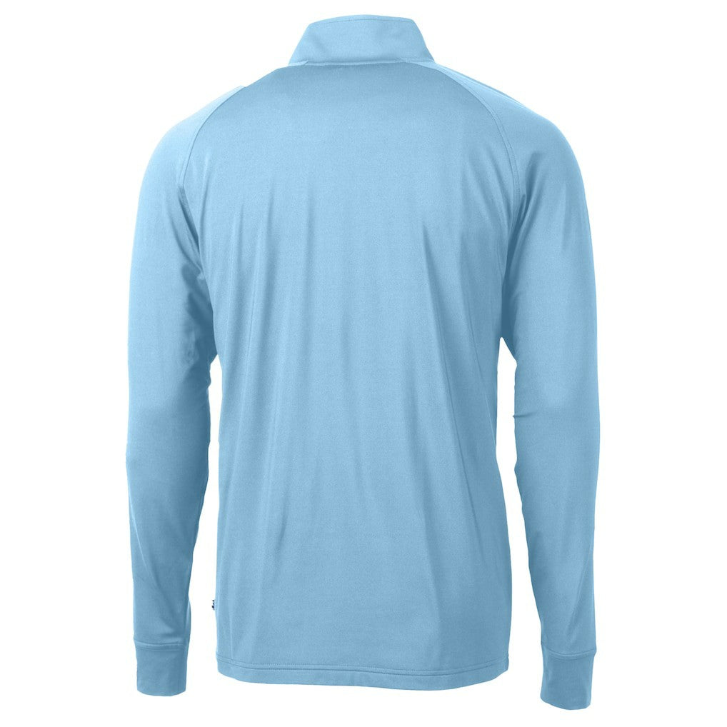 NFL Carolina Panthers Cutter & Buck Adapt Eco Knit Stretch Recycled Raglan Quarter-Zip DryTec Top