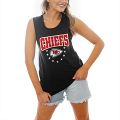 NFL Kansas City Chiefs Gameday Couture Women's Baby You're A Star Racerback Scoop Neck Tapered Tank Top
