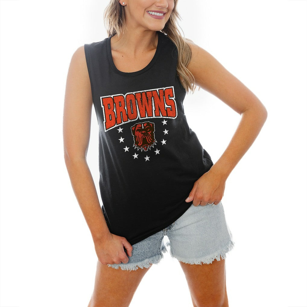 NFL Cleveland Browns Gameday Couture Women's Baby You're A Star Racerback Scoop Neck Tapered Tank Top