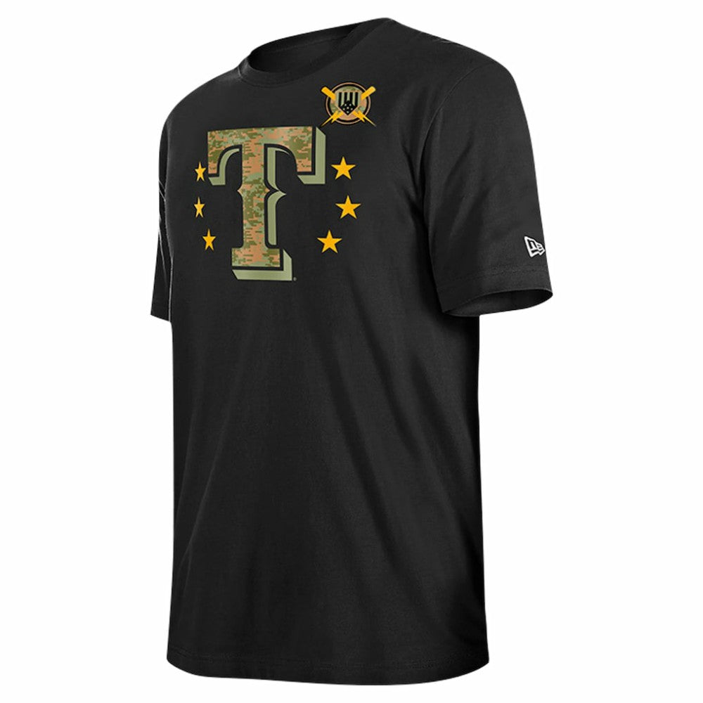 Texas Rangers 2024 Armed Forces Day T-Shirt - Black | New Era