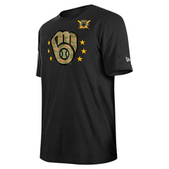 Milwaukee Brewers 2024 Armed Forces Day T-Shirt - Black | New Era
