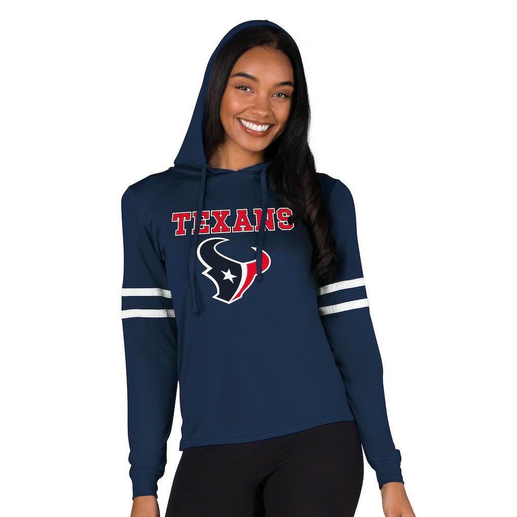 NFL Houston Texans Concepts Sport Women's Marathon Long Sleeve Hoodie Top