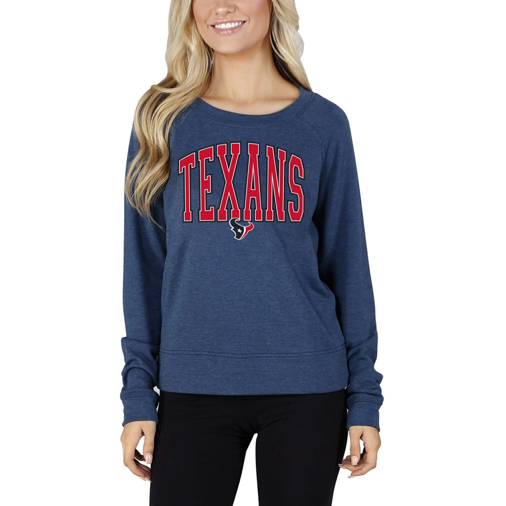 NFL Houston Texans Concepts Sport Women's Mainstream Terry Tri-Blend Long Sleeve Top