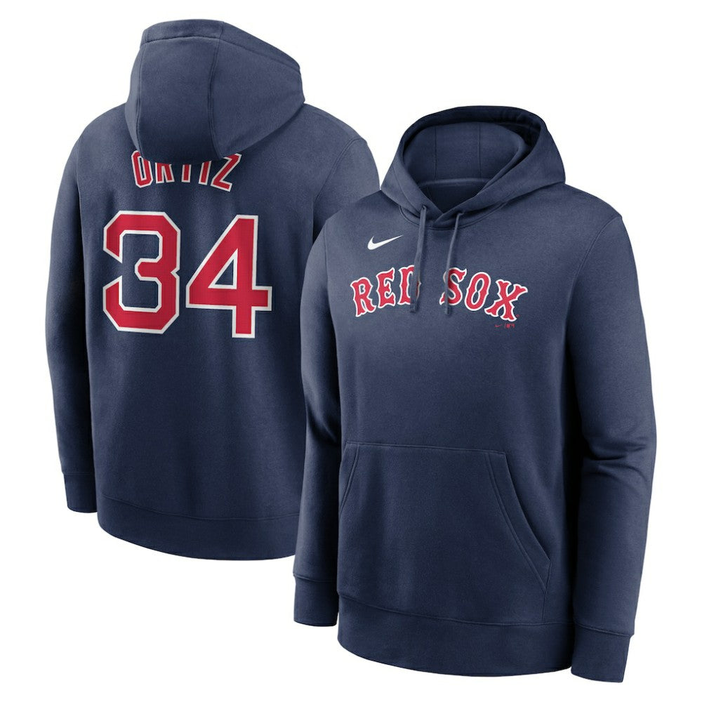 David Ortiz Boston Red Sox Player Name & Number Club Pullover Hoodie - Navy | Nike