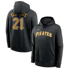 Roberto Clemente Pittsburgh Pirates Player Name & Number Club Pullover Hoodie - Black | Nike