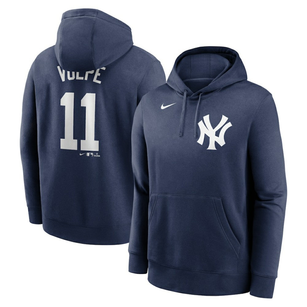 Anthony Volpe New York Yankees Player Name & Number Club Pullover Hoodie - Navy | Nike
