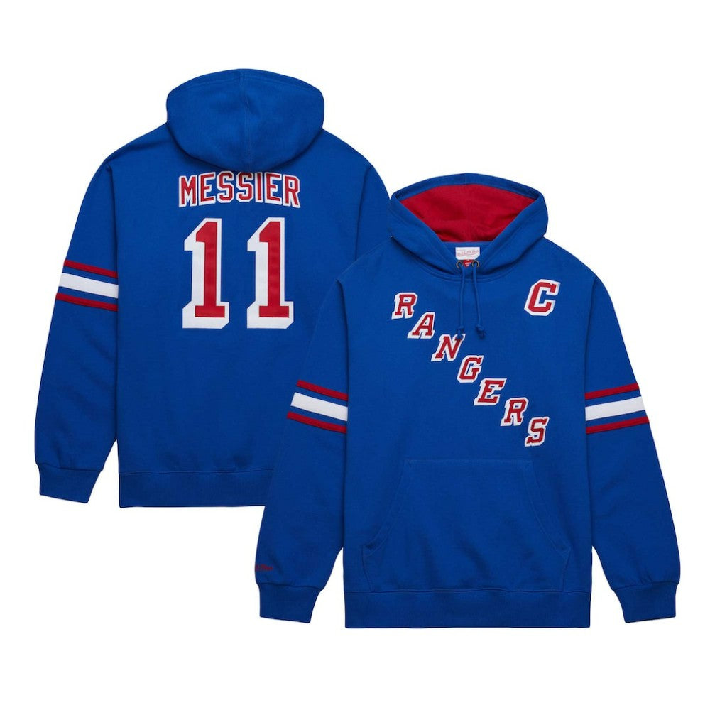 Mark Messier New York Rangers Mitchell & Ness Name & Number Premium Pullover Hoodie