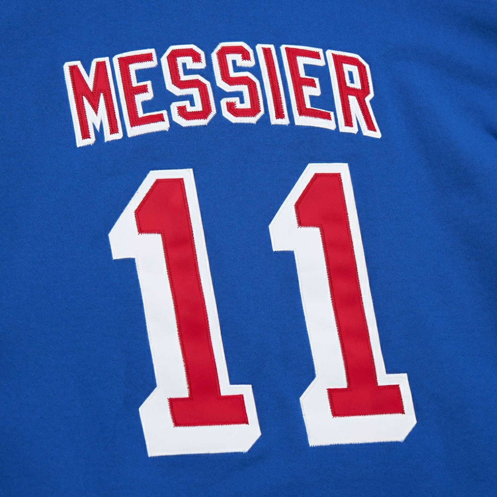 Mark Messier New York Rangers Mitchell & Ness Name & Number Premium Pullover Hoodie