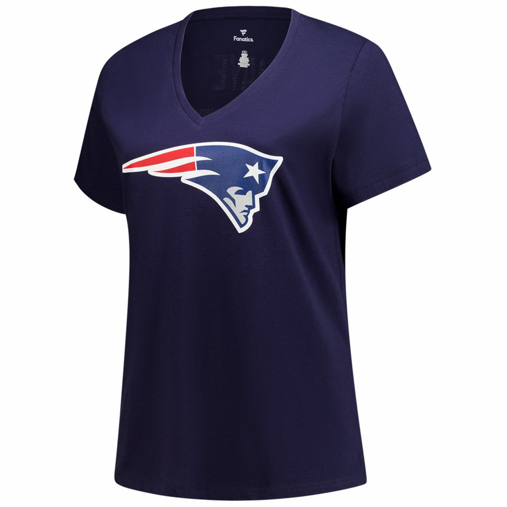 NFL New England Patriots Drake Maye  Women's Plus Size Name & Number V-Neck T-Shirt